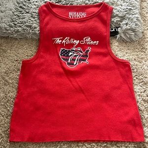 Buckle brand Rolling Stones cropped tank. Medium.